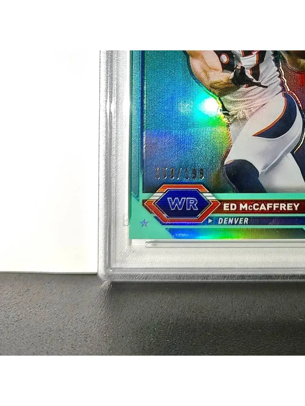 Ed McCaffrey 2023 Topps Chrome 159/199 #42 Aqua Refractors PSA 10 Gem Mint